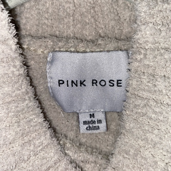 🔥🔥Pink Rose Preppy Creamy Brown Cropped 90’s Soft Turtle Neck Sweater - Picture 5 of 6